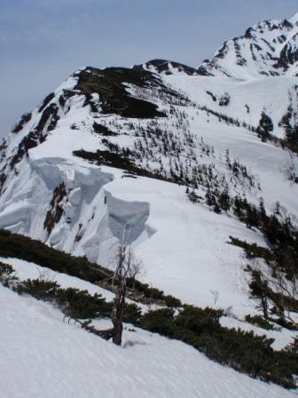 20110505稜線の雪庇