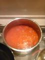 トマトソース煮込みはじめ