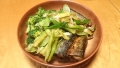 秋刀魚とブロッコリーのカレー醤油　20141103