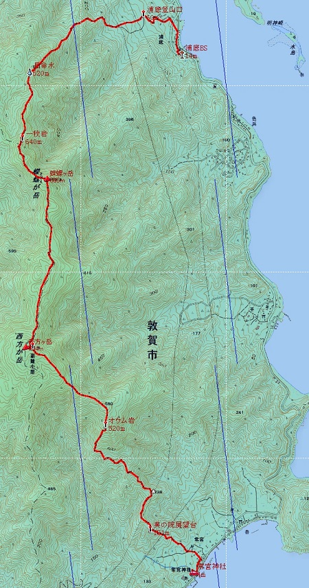 20141011西方ヶ岳地図