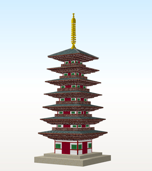 相国寺七重大塔を造ってみました ３ｄ京都