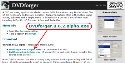 DVDforgerダウンロードサイト