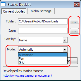 Stacks Dockletの設定画面