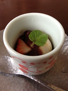 日本料理 ほたる ほうじ茶アイス